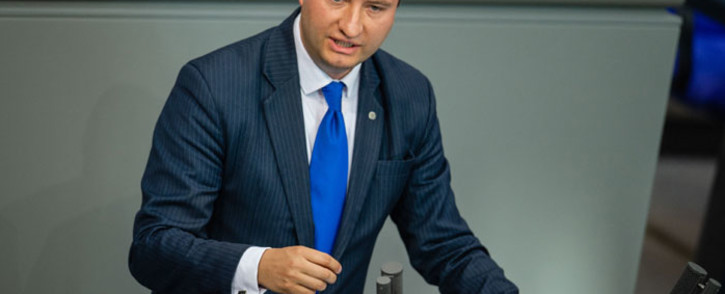 FILE: A photo taken on 27 June 2019 shows German politician and member of parliament Mark Hauptmann of the Christian Democratic Union (CDU) party as he speaks on the subject of start-up policy in the eastern states of Germany during a session of the German lower house of parliament Bundestag in Berlin. Picture: AFP