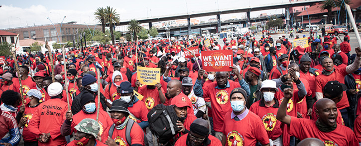 FILE: Thousands of Numsa members marched from Mary Fitzgerald Square in Newtown to the offices of the Metals and Engineering Industries Bargaining Council in Marshalltown on 5 October 2021. Picture: Xanderleigh Dookey Makhaza/Eyewitness News