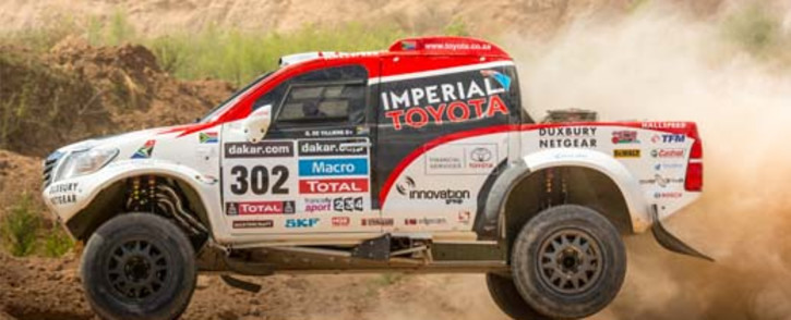Toyota Hilux in the 2014 Dakar Rally.  