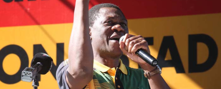ANC treasurer-general Paul Mashatile addresses supporters at Athlone Stadium during Cosatu's May Day rally on 1 May 2019. Picture: Bertram Malgas/EWN