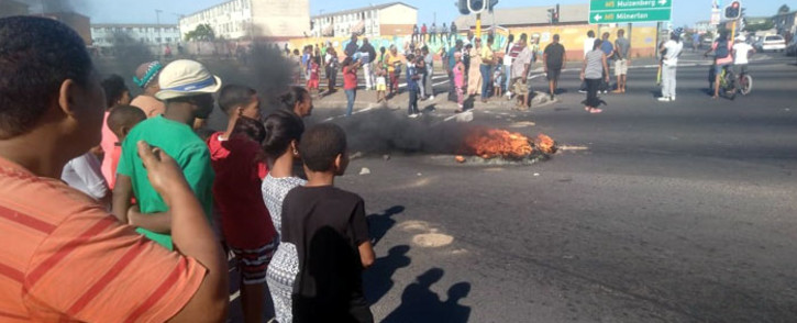 FILE: Community members in Parkwood, Cape Town, took to the streets and set tyres alight during a protest on Human Rights Day. Picture: Supplied