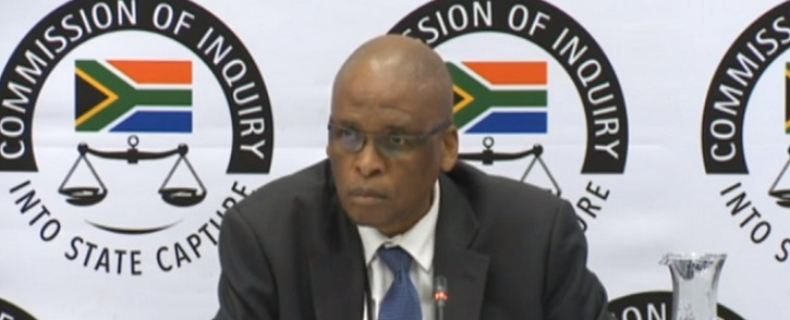  A screenshot of former Director-General of Mineral Resources Dr Thibedi Ramontja testifying at the state capture commission of inquiry on 14 March 2019. Picture: SABCNews/Youtube