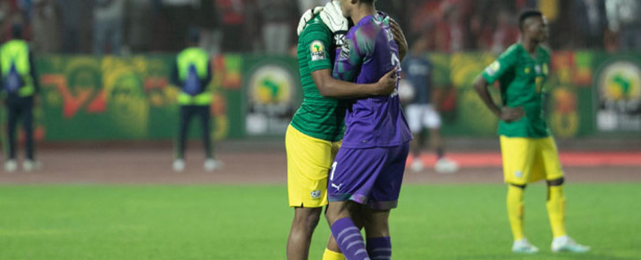 South African players react after their Under-23 Afcon semifinal match against Egypt at the Cairo Stadium on 19 November 2019. Picture: @CAF_Online/Twitter