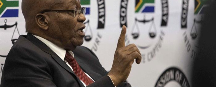 FILE: Former President Jacob Zuma at the state capture commission on 19 July 2019. Picture: Abigail Javier/Eyewitness News.