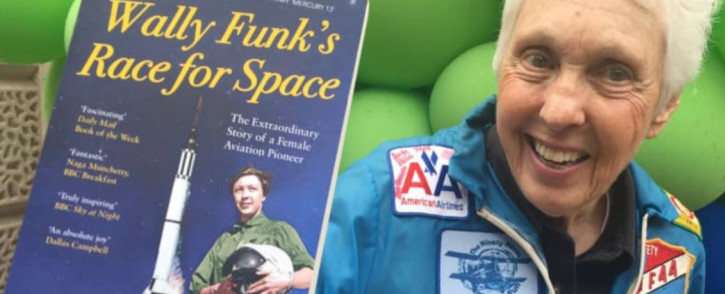 Trailblazing woman aviator Wally Funk, 82, will join Jeff Bezos in July on the first crewed spaceflight for the billionaire's company Blue Origin. Picture: Twitter/@ScienceNelson
