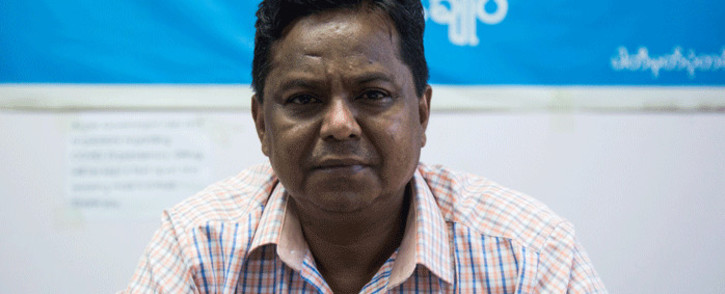 FILE: Rohingya candidate Abdul Rasheed, a member of the Democracy and Human Rights Party, poses for a photo in the party's office in Yangon on 12 August 2020. Picture: AFP