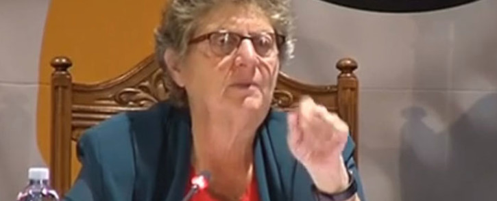 A screenshot of former Reserve Bank governor Gill Marcus at the PIC inquiry on 28 January 2019.