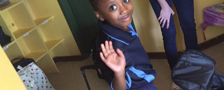 FILE: Lesedi Modise on her first day of school. Picture: Moeketsi/Twitter