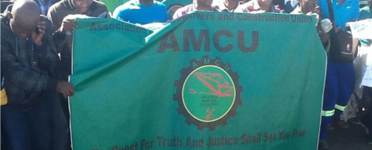 FILE: Amcu members march at the one year anniversary of the Marikana shooting, 16 August 2012. Picture: Gia Nocolaides/EWN.