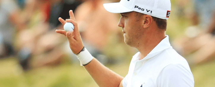 FILE: Justin Thomas of the United States reacts after making a birdie. Picture: AFP.