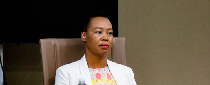 FiILE: Former Communications Minister Stella Ndabeni-Abrahams at a media briefing on the coronavirus on 25 March 2020 in Pretoria. Picture: Kayleen Morgan/Eyewitness News