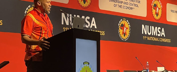 Numsa general secretary Irvin Jim addresses the unions 11th congress in Cape Town on 27 July 2022. Picture: @Numsa_Media/Twitter