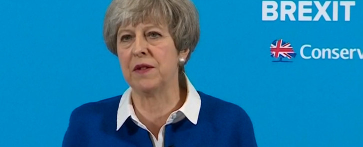 British Prime Minister Theresa May. PIcture: screengrab/CNN