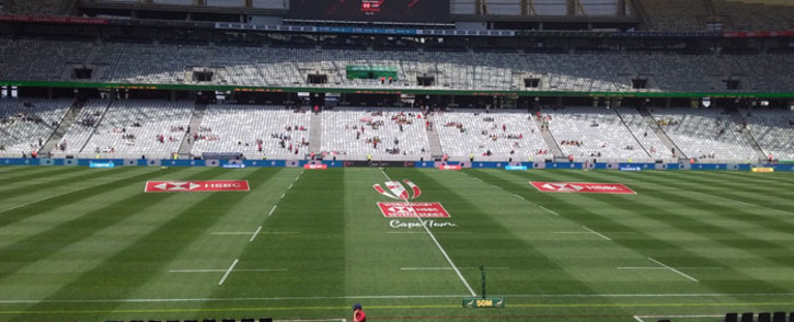 Cape Town Stadium gets ready for the HSBC World Rugby Sevens Series on 13 December 2019. Picture: Ayanda Felem/EWN  