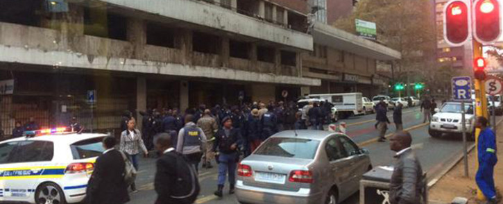SA army and police raided on a buildings around Johannesburg CBD on 8 May 2015 as part of their operation to search for illegal goods, weapons and drugs. Picture: Nyasha Mharakurwa ‏@sirnyasha.