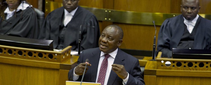 President Cyril Ramaphosa replies to the debate on the State of the Nation Address in Parliament. Picture: GCIS