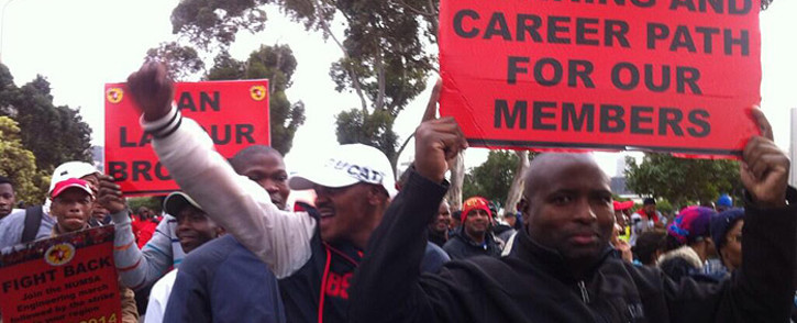 FILE: Over 200,000 Numsa-affiliated workers downed tools at steel and engineering companies across the country for a 10 percent wage hike on 1 July. Picture: Mia Spies/EWN.