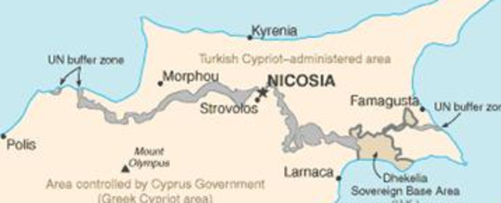 Map of Cyprus. Picture: Supplied