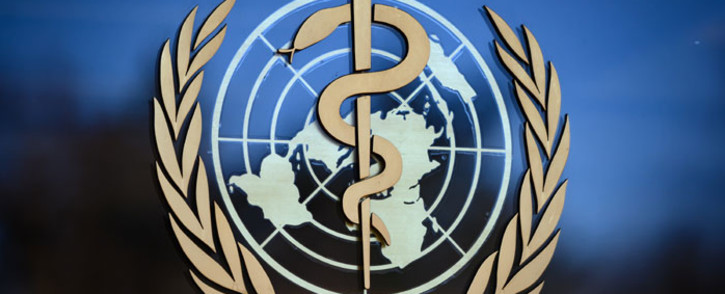 FILE: A photo shows the logo of the World Health Organization (WHO) at their headquarters in Geneva. Picture: AFP