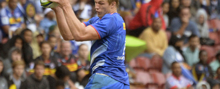 Stormers lock Pieter-Steph du Toit catches the ball in the lineout during the Super Rugby match against the Jaguares at Newlands Stadium on 22 February 2020 in Cape Town. Picture: AFP