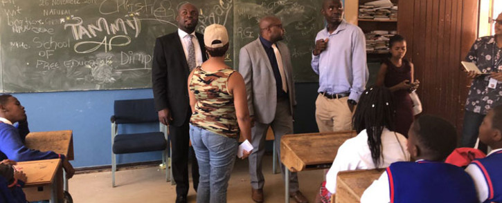 Tshwane Mayor Solly Msimanga visits the Klipspruit West High School on 9 January 2019. Picture: @SollyMsimanga/Twitter