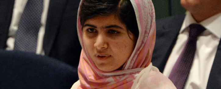 Pakistani student Malala Yousafzai speaks before the United Nations Youth Assembly on 12 July 2013 at UN headquarters in New York. Picture: AFP