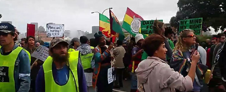 Twitter screengrab of pro-dagga Capetonians during the Cannabis March on 6 May 2017. 