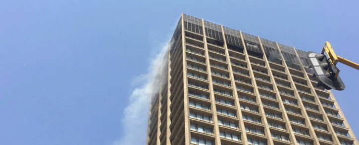 FILE: A fire broke out last week at the Gauteng Health Department building in the Johannesburg CBD. 2018. Picture: EWN