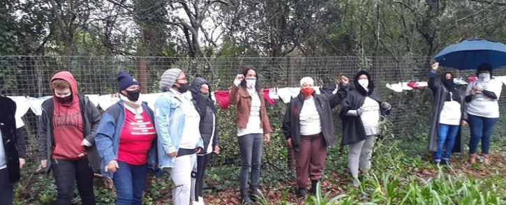 A group of women in Cape Town are taking a stand against gender based violence. They’re protesting outside the residence of Anglican Archbishop Thabo Makgoba in Bishopscourt.  Picture: Supplied