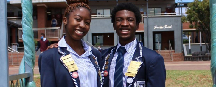 Amanda and Michael Chilinkhwambe of Maragon Mooikloof High School are two of Gauteng's top IEB matric achievers. Amanda scored eight distinctions while Michael scored five. Picture: Kgomotso Modise/ Eyewitness News.


