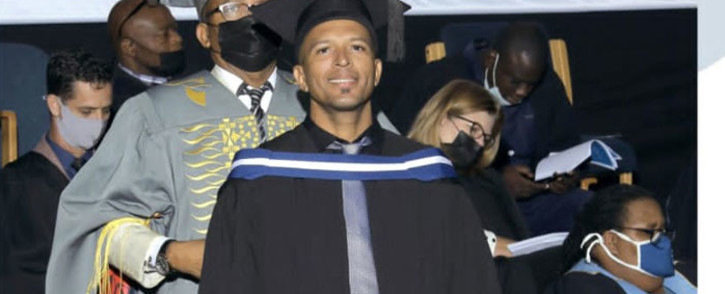 Collin Cloete (foreground) fulfilled his graduation dream when he received his advanced diploma in project management earlier in 2022. Picture: Supplied