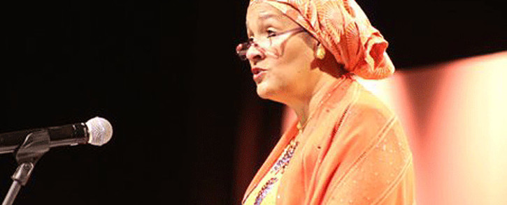 Amina Mohammed, the deputy secretary general of the UN, delivered the keynote address at the Nelson Mandela Lecture in Cape Town on 25 November 2017.Picture: @NelsonMandela/Twitter