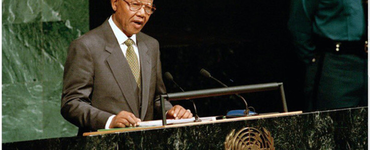 FILE: The late and former SA President Nelson Mandela at the United Nations. Picture: GCIS.