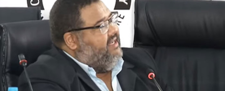 A screengrab of former Bain partner Athol Williams giving evidence at the state capture inquiry on 23 March 2021. Picture: SABC/YouTube
