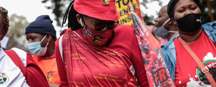 Cosatu members marching in Pretoria. Picture: Abigail Javier/EWN