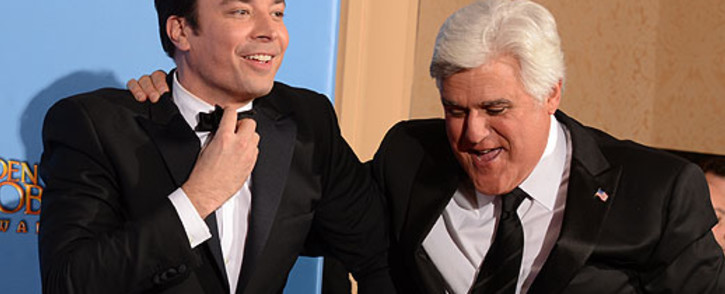 Jimmy Fallon (L) will take over from Jay Leno to host the popular The Tonight Show in 2014. Picture: AFP