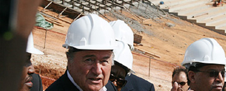 FIFA president Sepp Blatter tours Soccer City on 16 September 2008. Picture: Taurai Maduna/Eyewitness News