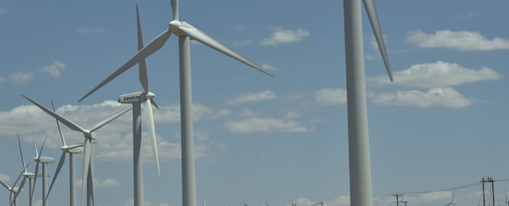 FILE: A picture taken on 6 August 2019 shows wind turbines at the Lake Turkana Wind Power, in Loiyangalani District, in Marsabit County, approximately 545 kilometres north of Nairobi. Picture: AFP