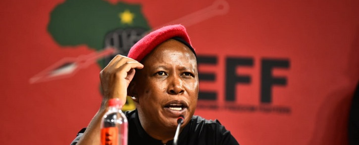 EFF leader Julius Malema at a press briefing on 16 November 2021. Picture: @EFFSoutAfrica/Twitter.
