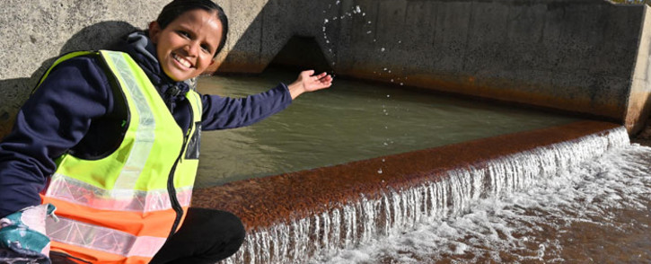 City of Cape Town Adlerman Xanthea Limberg at the launch of the first groundwater supply project from the Table Mountain Group aquifer, next to the City’s Steenbras Dam, on 6 August 2020. Picture: @CityofCT/Twitter