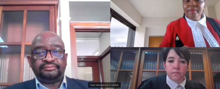 A screengrab of Judge Mmonao Teffo (top right) presides over a virtual session of the Life Esidimeni inquest on 30 August 2021.