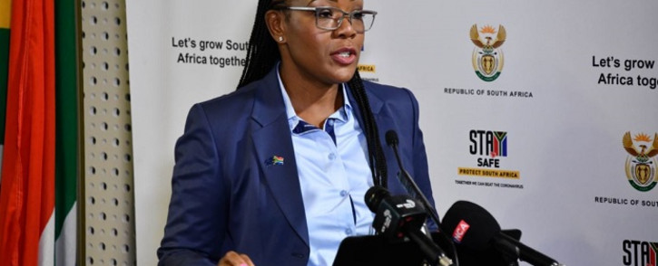 FILE: Auditor-General Tsakani Maluleke on 9 December 2020 delivered the second COVID-19 relief fund audit report in Pretoria. Picture: @SAgovnews/Twitter. 