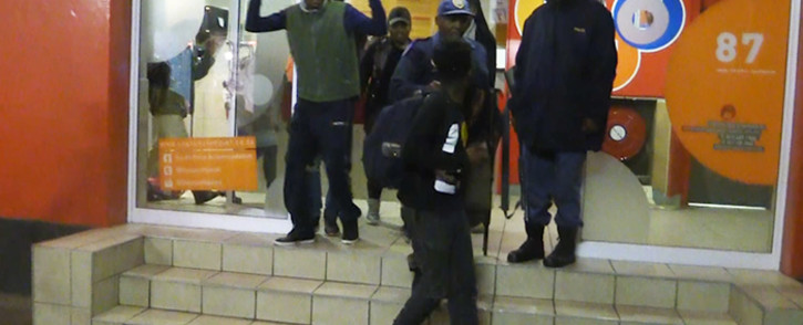 Police quickly end Wits EFF  students’ protest in Braamfontein. Picture : Kgothatso Mogale/EWN