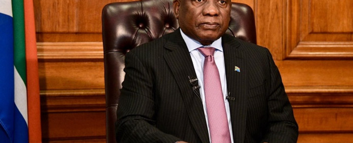 President Cyril Ramaphosa addresses the nation on 28 February 2021. Picture: GCIS