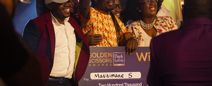 Matitimane Sibuya took home the Golden Scissor 2018 title and R200,000 at the Golden Scissors Awards. Picture: Kayleen Morgan/EWN.