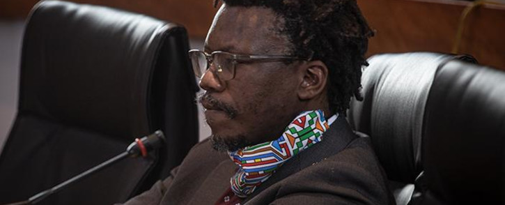 Advocate Tembeka Ngcukaitobi at the state capture inquiry. Picture: Xanderleigh Dookey/EWN.