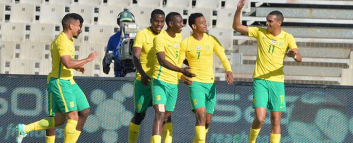 FILE: Bafana Bafana players celebrate a goal. Picture: safa.net