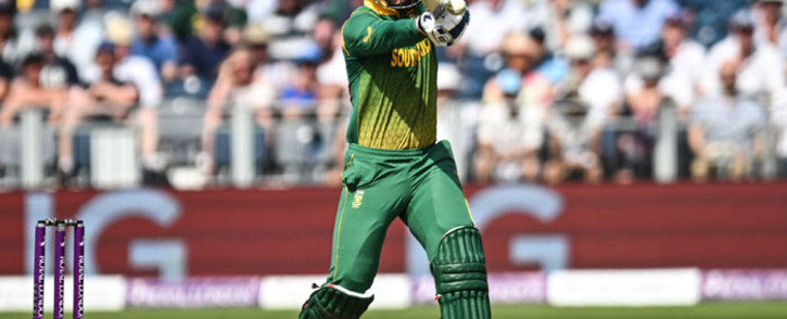 South Africa's Rassie van der Dussen hits the ball during the first One Day International (ODI) cricket match between England and South Africa at the Riverside cricket ground in Durham, north-east England on 19 July 2022. Picture: Oli SCARFF / AFP