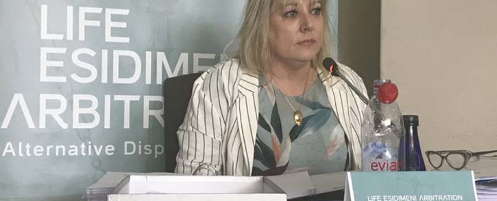 Clinical psychologist Coralie Trotter testifies at the Life Esidimeni arbitration hearings. Picture: Masego Rahlaga/EWN.