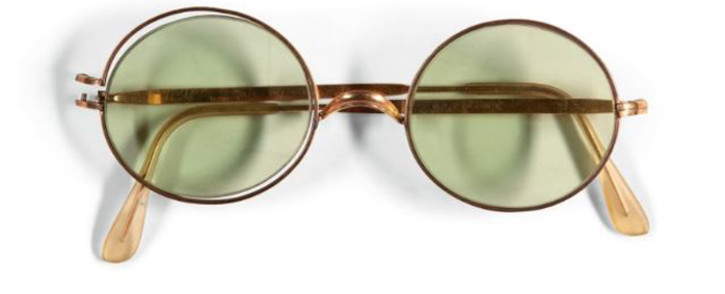 Sotheby's will action a pair of John Lennon's trademark round sunglasses in December. Picture: sothebys.com